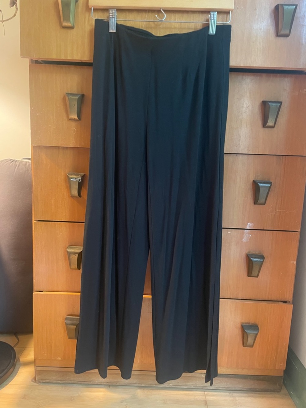 J Jill Wearever Collection black pant with split hem, pull on, xsmall petite